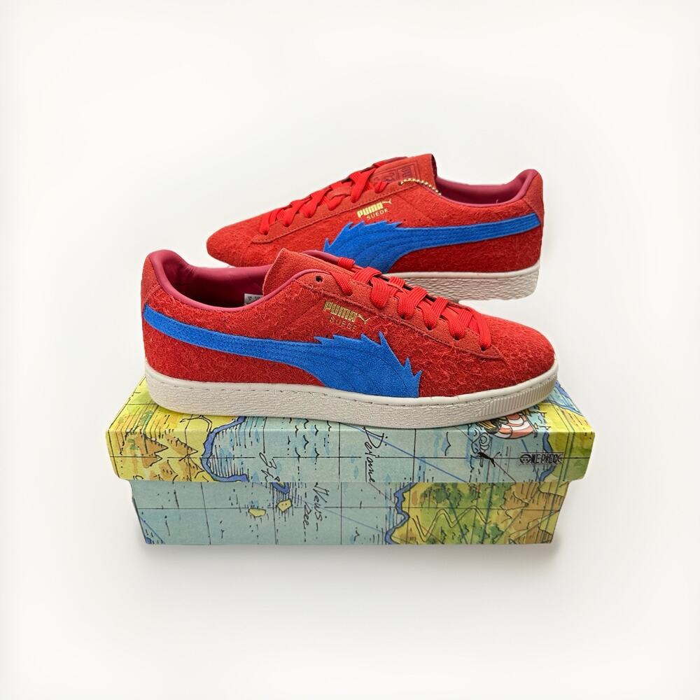 Puma x One Piece ‘Buggy’ Suede Red Blue (396520-01) | Men's Size 10 US - New